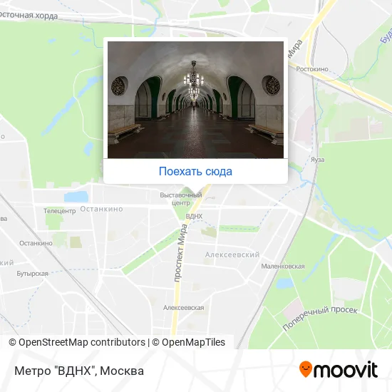 Карта Метро "ВДНХ"