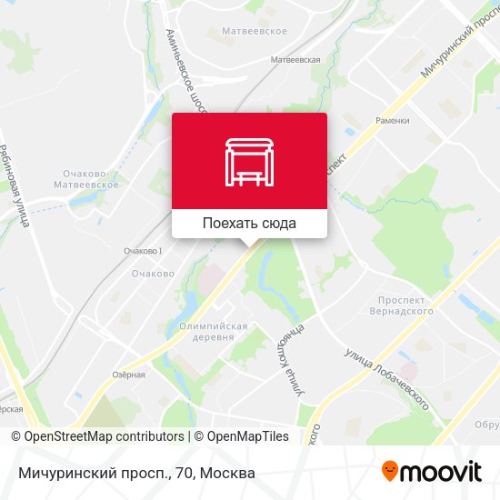Карта Мичуринский просп., 70