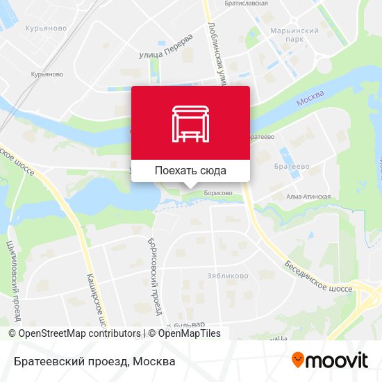 Карта Братеевский проезд