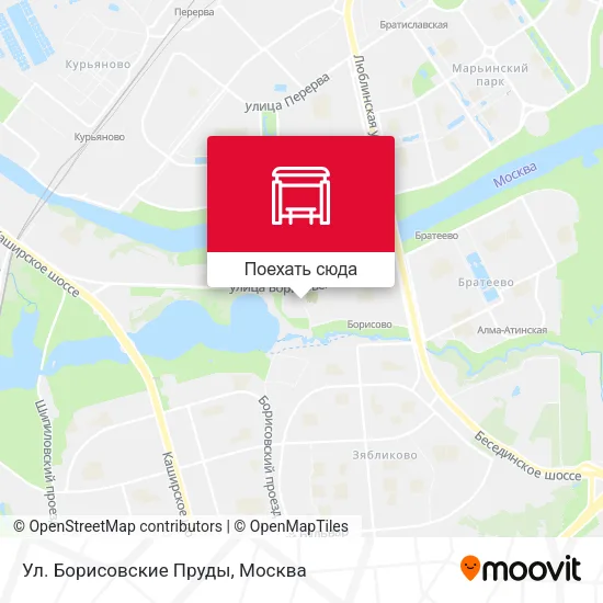Карта Ул. Борисовские Пруды