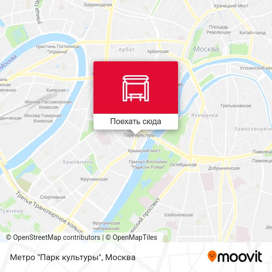 Карта Метро "Парк культуры"