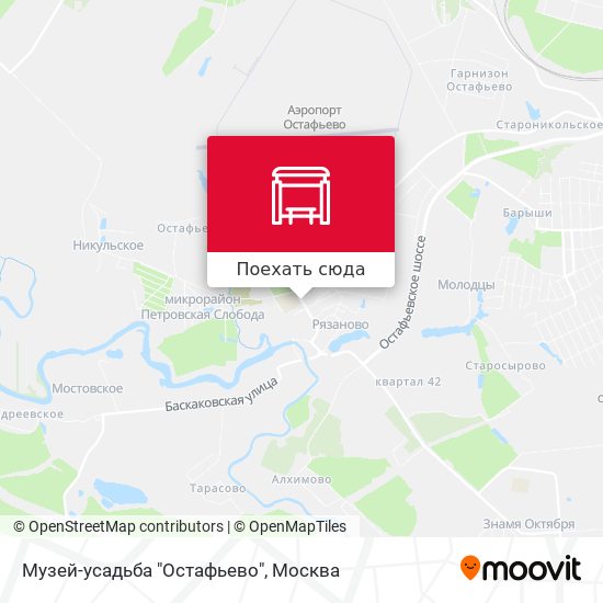 Карта москвы остафьево