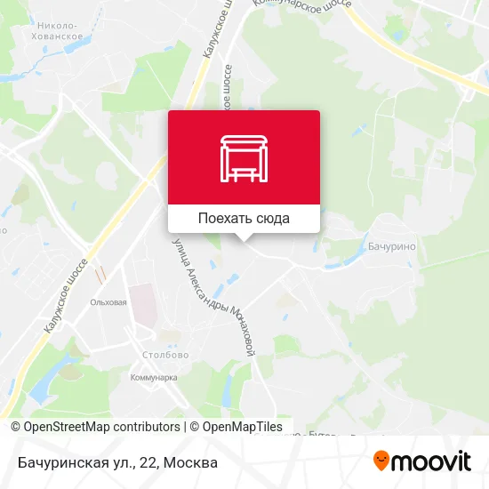Карта Бачуринская ул., 22