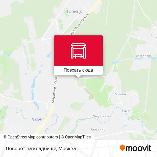 Карта Поворот на кладбище