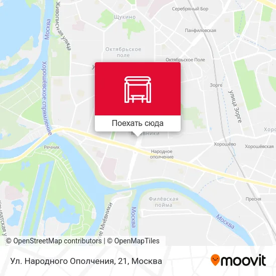 Карта Ул. Народного Ополчения, 21