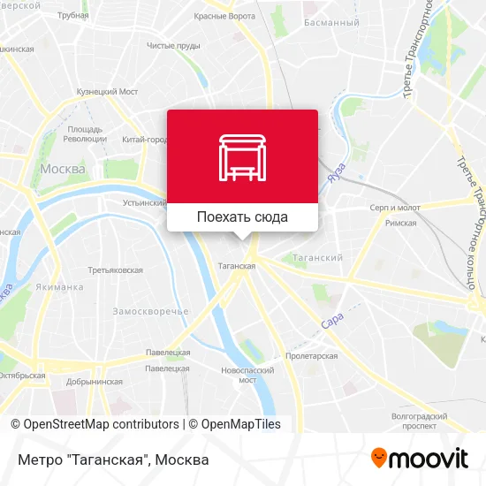 Карта Метро "Таганская"