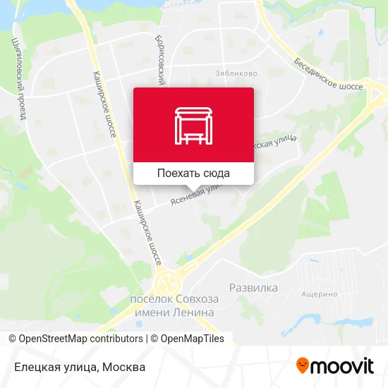 Карта Елецкая улица