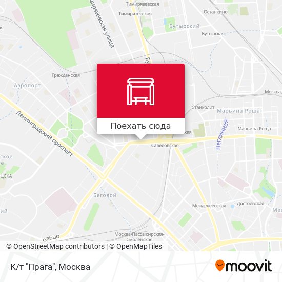 Карта К/т "Прага"