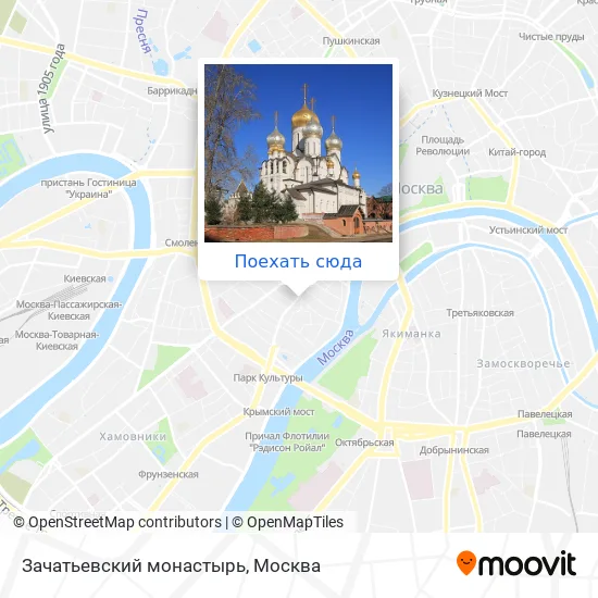 Карта Зачатьевский монастырь