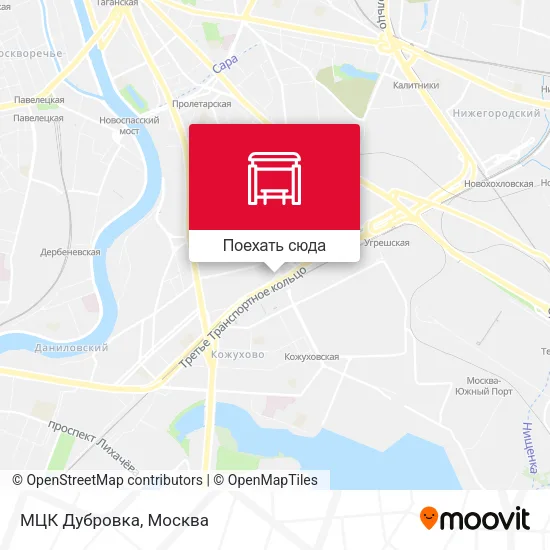 Карта МЦК Дубровка