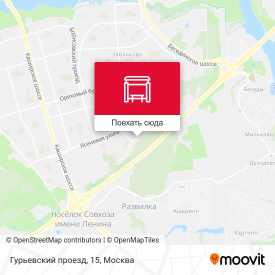 Карта Гурьевский проезд, 15