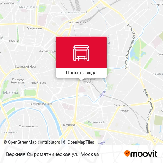 Карта Верхняя Сыромятническая ул.