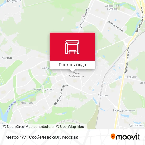 Карта Метро "Ул. Скобелевская"