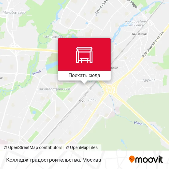Карта Колледж градостроительства