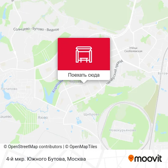 Карта 4-й мкр. Южного Бутова