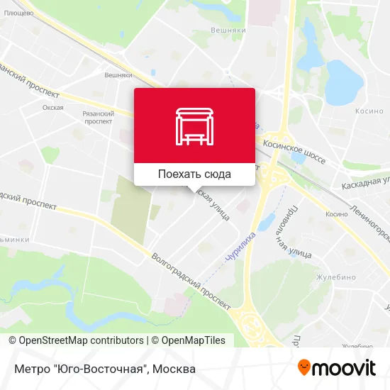 Карта Метро "Юго-Восточная"