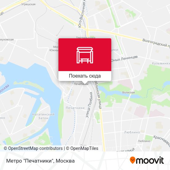 Карта Метро "Печатники"
