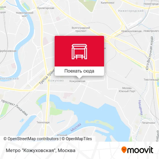 Карта Метро "Кожуховская"