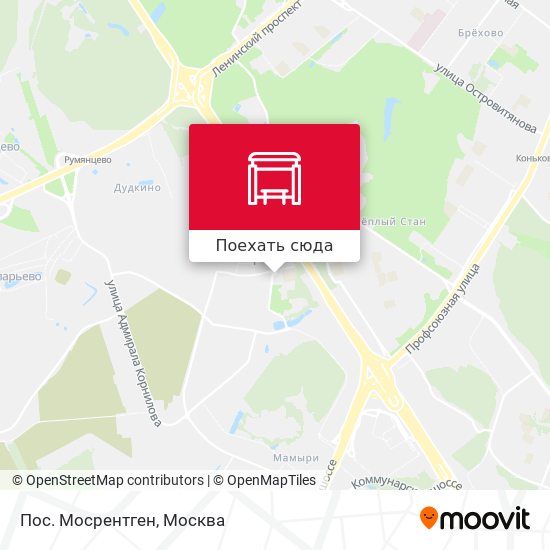 Карта Пос. Мосрентген