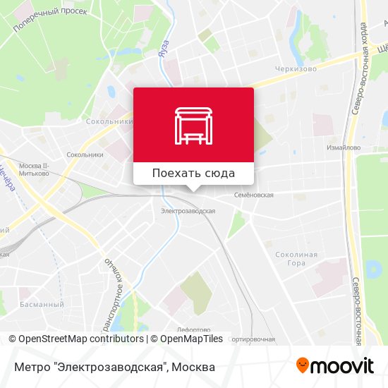 Карта Метро "Электрозаводская"