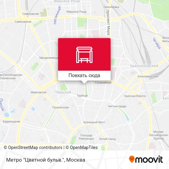 Карта Метро "Цветной бульв."