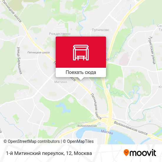 Карта 1-й Митинский переулок, 12