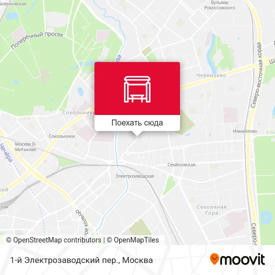 Карта 1-й Электрозаводский пер.