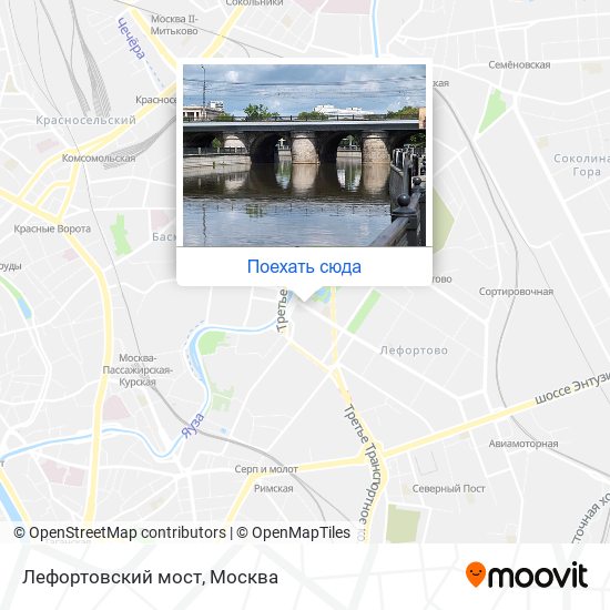 Карта Лефортовский мост