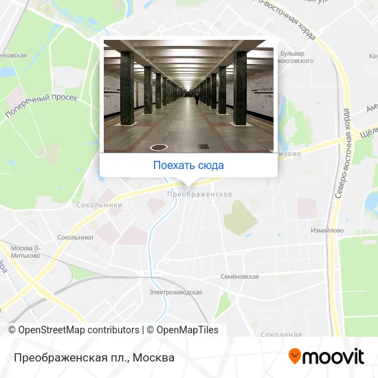 Карта Преображенская пл.