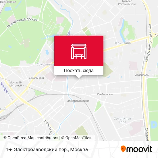 Карта 1-й Электрозаводский пер.