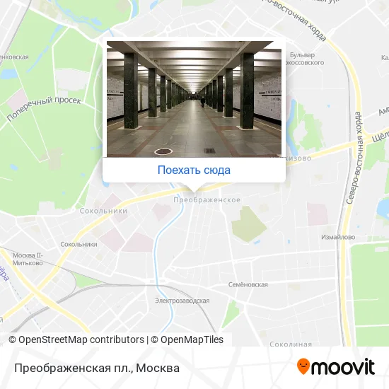 Карта Преображенская пл.
