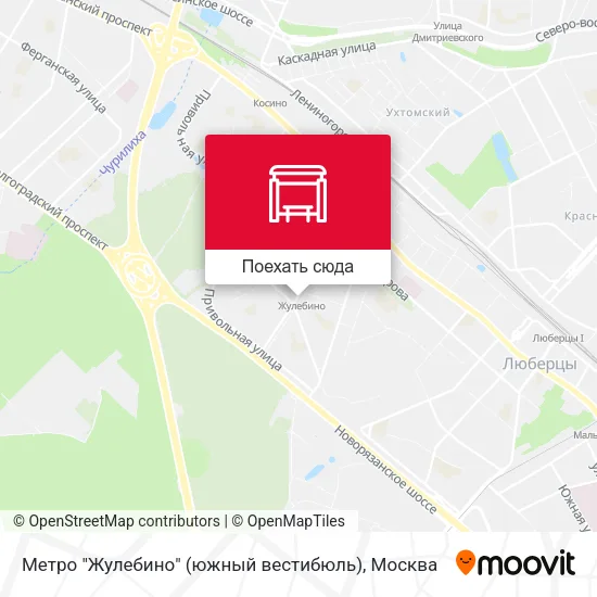 Карта Метро "Жулебино" (южный вестибюль)