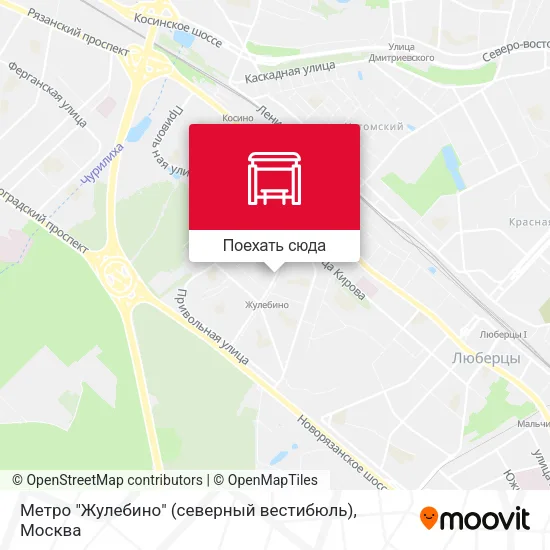 Карта Метро "Жулебино" (северный вестибюль)