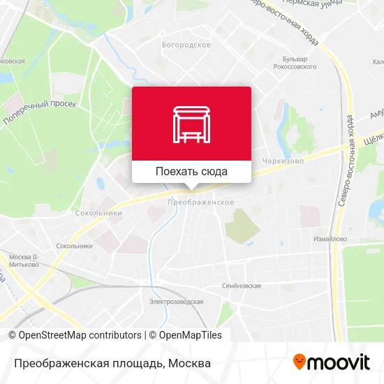 Карта Преображенская площадь