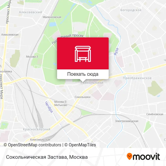 Карта Сокольническая Застава
