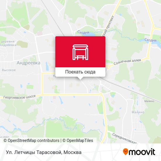 Карта Ул. Летчицы Тарасовой