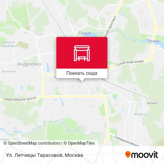 Карта Ул. Летчицы Тарасовой