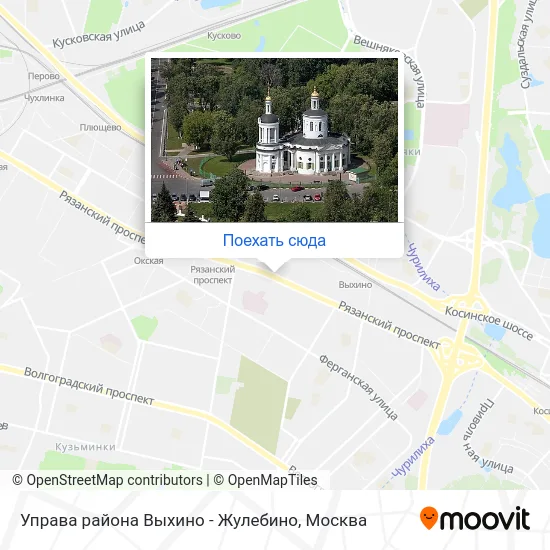 Карта Управа района Выхино - Жулебино
