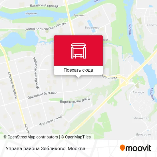 Карта Управа района Зябликово