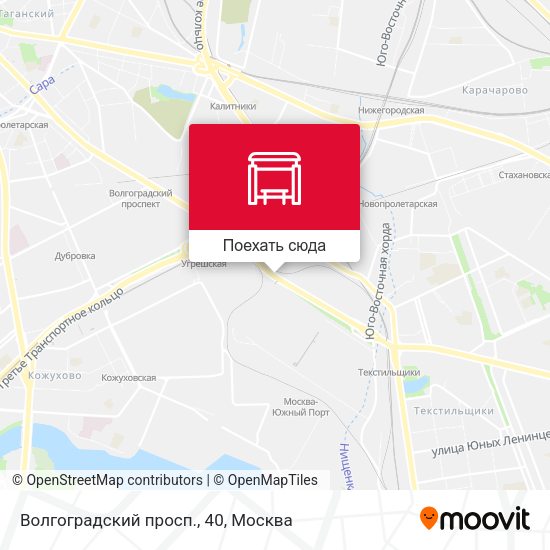 Карта Волгоградский просп., 40