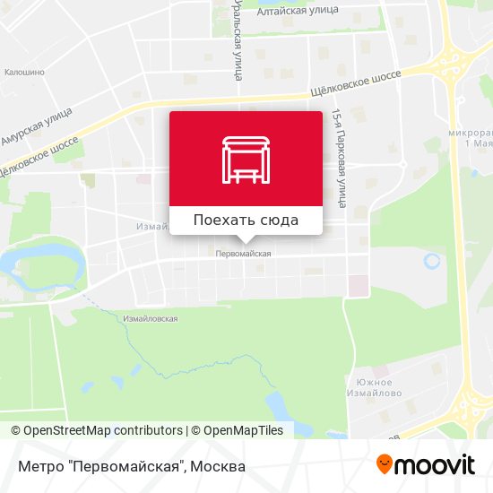 Карта Метро "Первомайская"