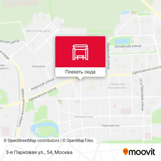 Карта 3-я Парковая ул., 54