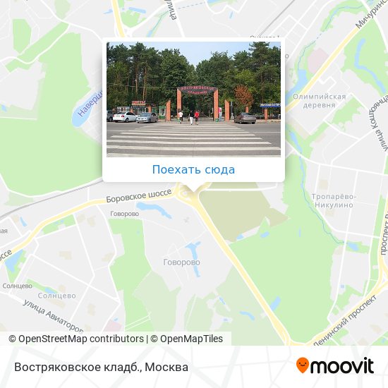 Карта Востряковское кладб.