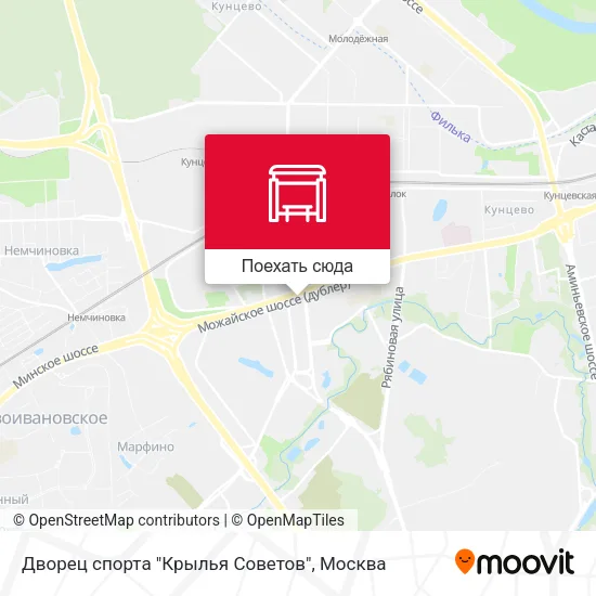 Карта Дворец спорта "Крылья Советов"