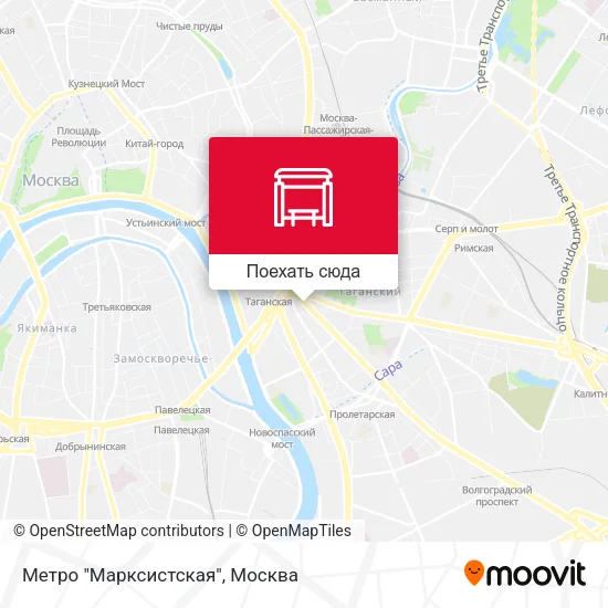 Карта Метро "Марксистская"