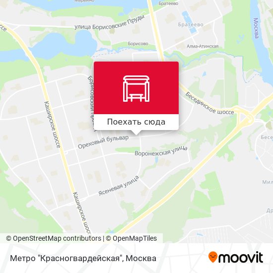 Карта Метро "Красногвардейская"