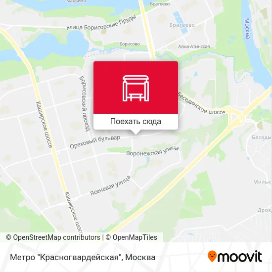 Карта Метро "Красногвардейская"