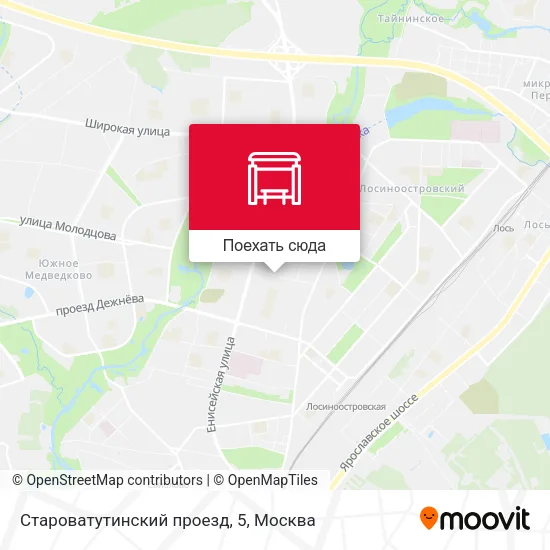 Карта Староватутинский проезд, 5
