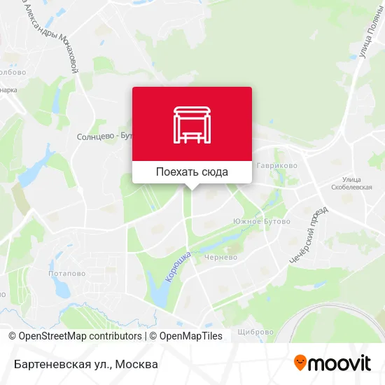 Карта Бартеневская ул.