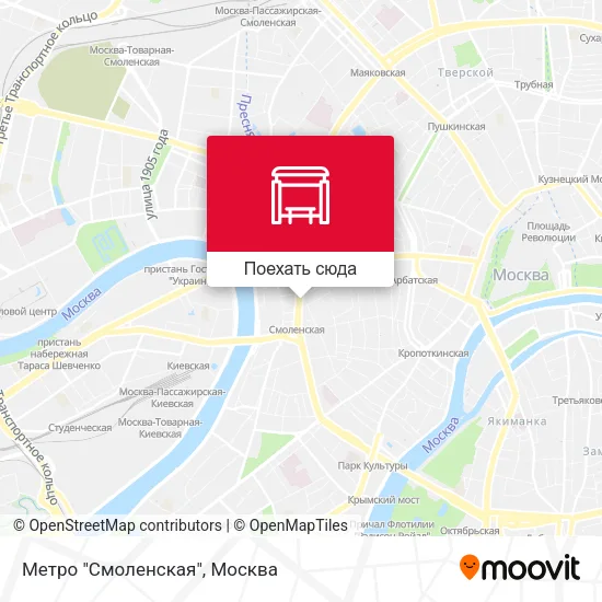 Карта Метро "Смоленская"